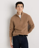 Mongolian Cashmere Fisherman Quarter Zip Sweater - US 2606