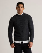 Mongolian Cashmere Cable Crewneck Sweater - US 5103