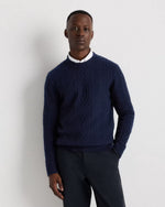 Mongolian Cashmere Cable Crewneck Sweater - US 1300