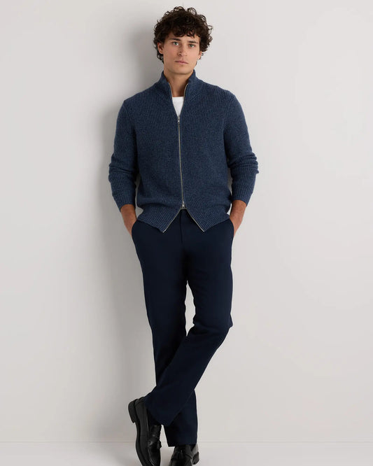 Mongolian Cashmere Fisherman Full Zip Sweater - US 3452