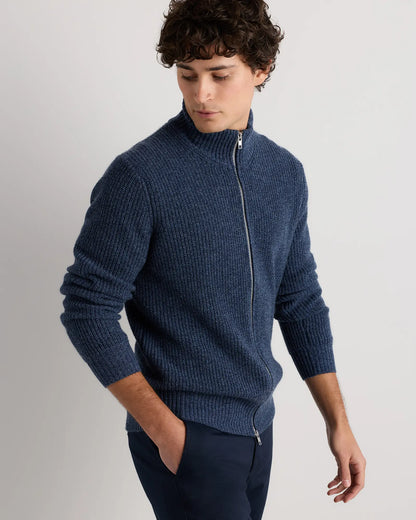 Mongolian Cashmere Fisherman Full Zip Sweater - US 3452