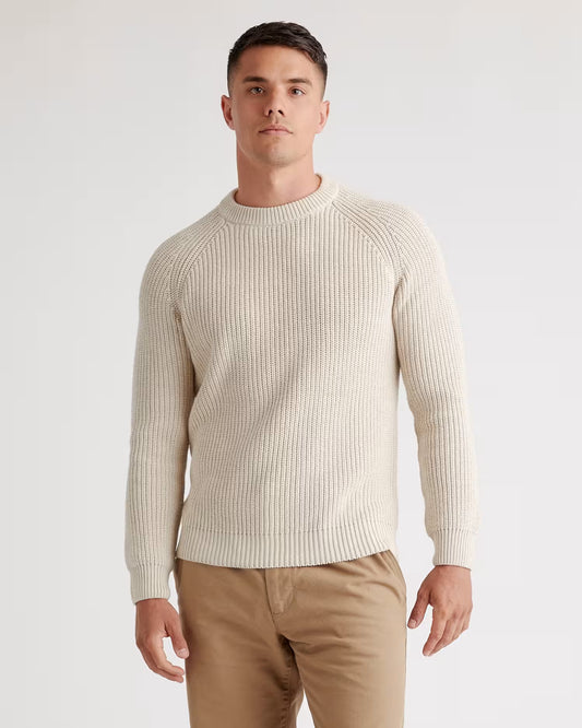 100% Organic Cotton Fisherman Crew Sweater - US 9201