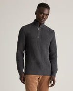 100% Organic Cotton Fisherman Quarter-Zip Sweater - US 3324