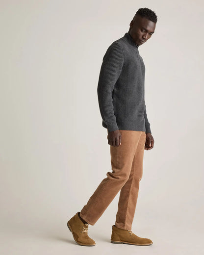 100% Organic Cotton Fisherman Quarter-Zip Sweater - US 3324