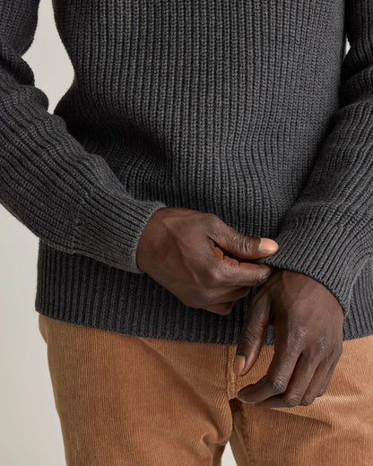 100% Organic Cotton Fisherman Quarter-Zip Sweater - US 3324