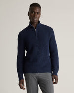 100% Organic Cotton Fisherman Quarter-Zip Sweater - US 0502