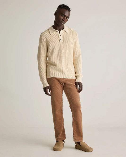 100% Organic Cotton Fisherman Polo Sweater - US 2828