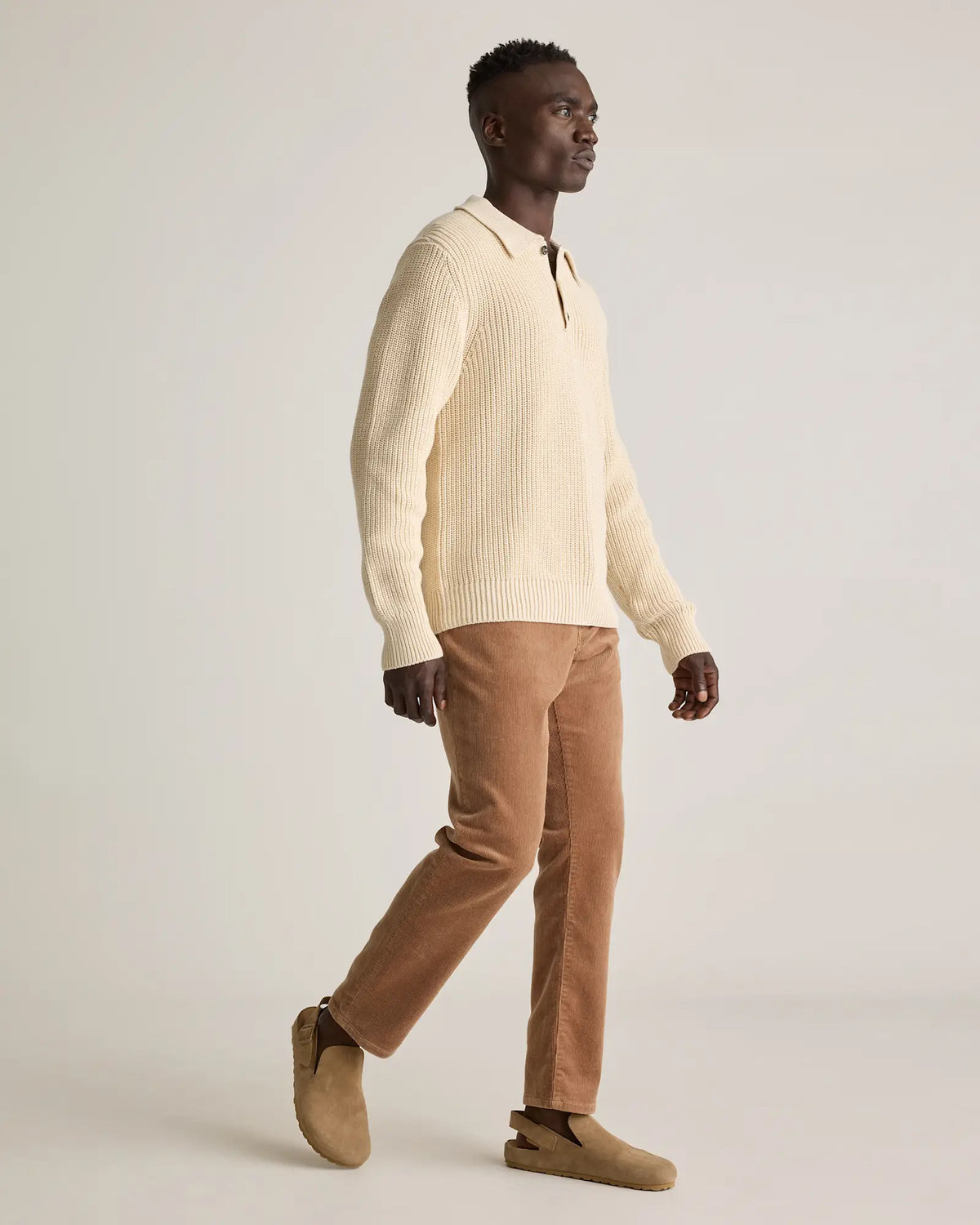 100% Organic Cotton Fisherman Polo Sweater - US 2828