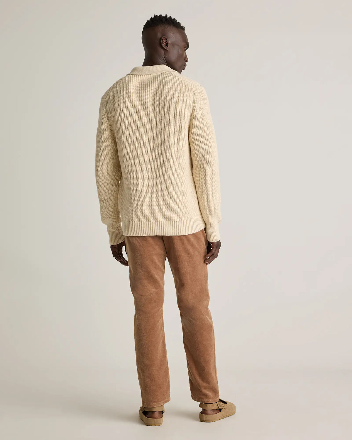 100% Organic Cotton Fisherman Polo Sweater - US 2828