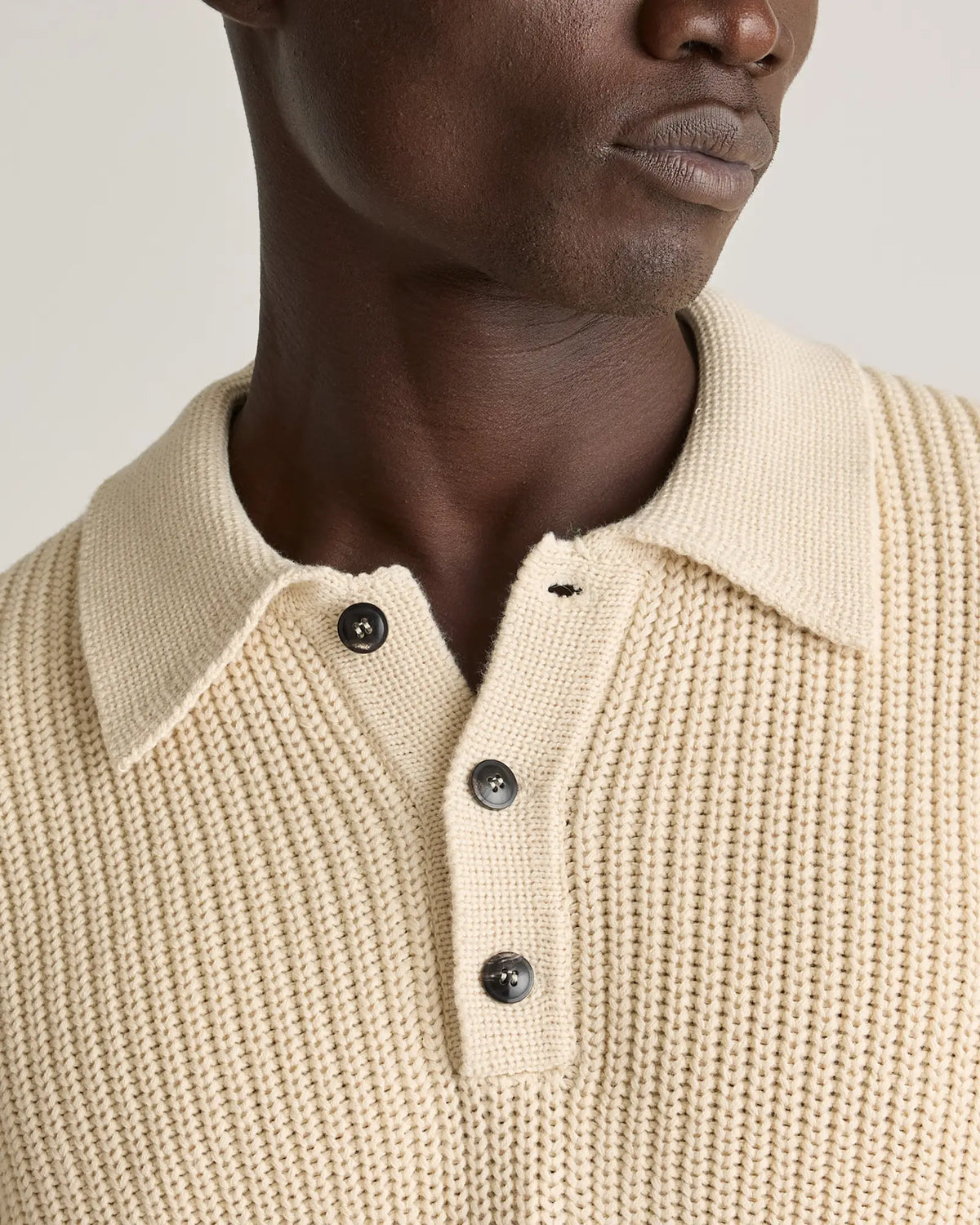 100% Organic Cotton Fisherman Polo Sweater - US 2828