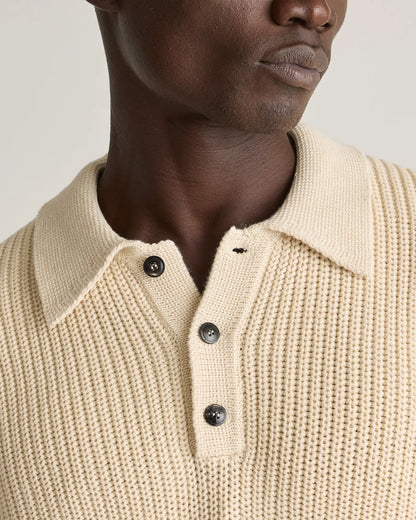 100% Organic Cotton Fisherman Polo Sweater - US 2828