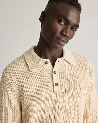 100% Organic Cotton Fisherman Polo Sweater - US 2828