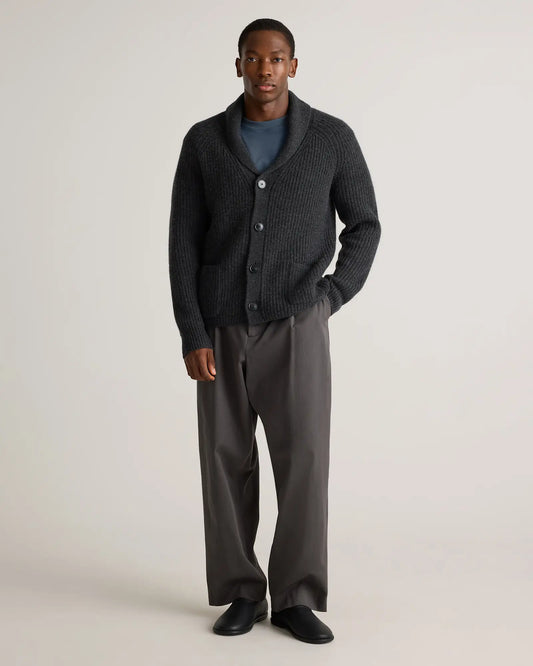 Mongolian Cashmere Shawl Collar Cardigan - US 0592