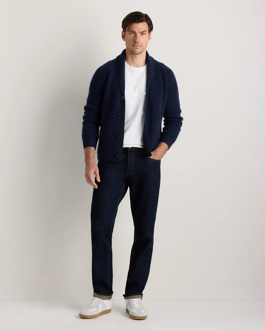 Mongolian Cashmere Shawl Collar Cardigan - US 2289