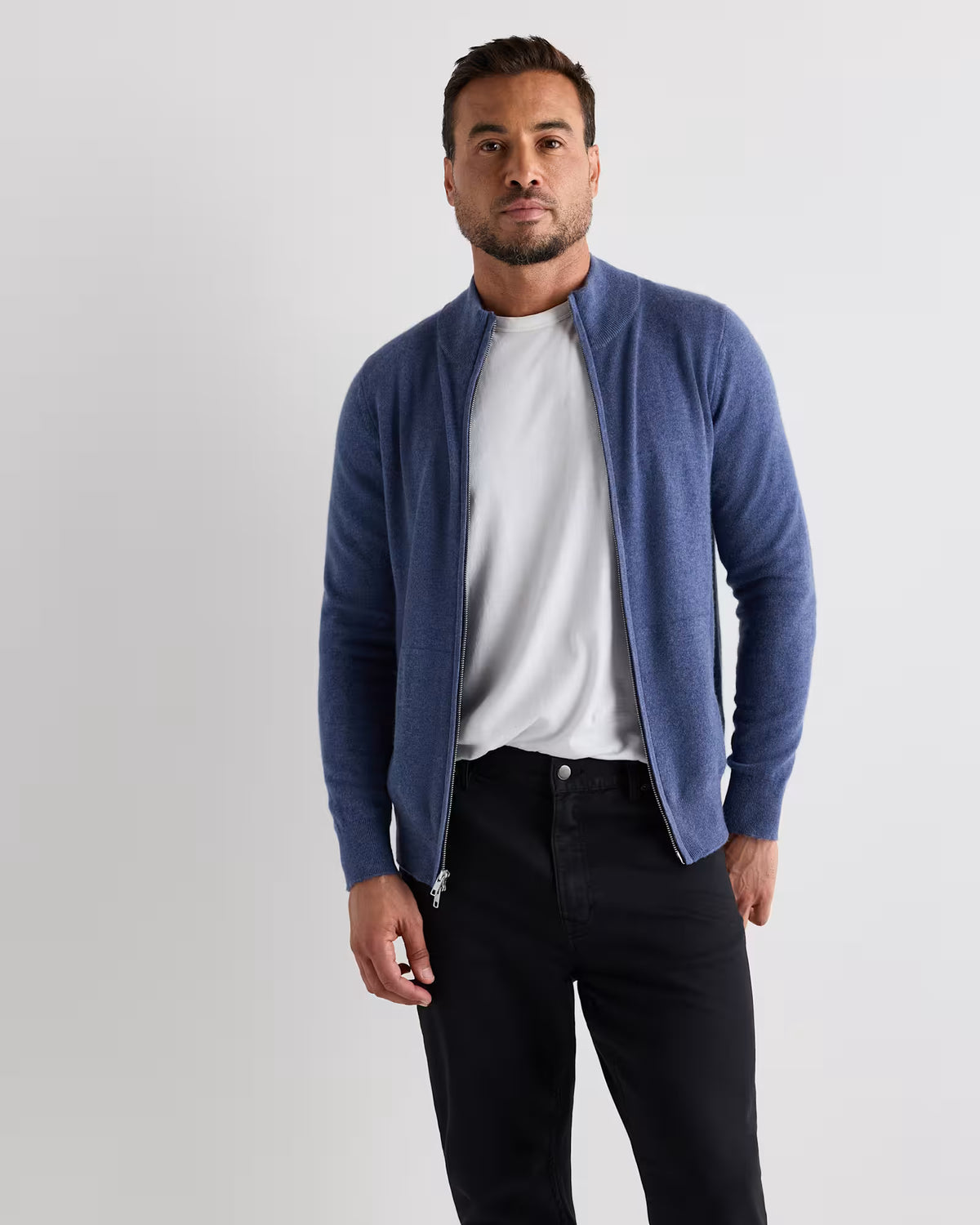 Mongolian Cashmere Full Zip Sweater - US 7281