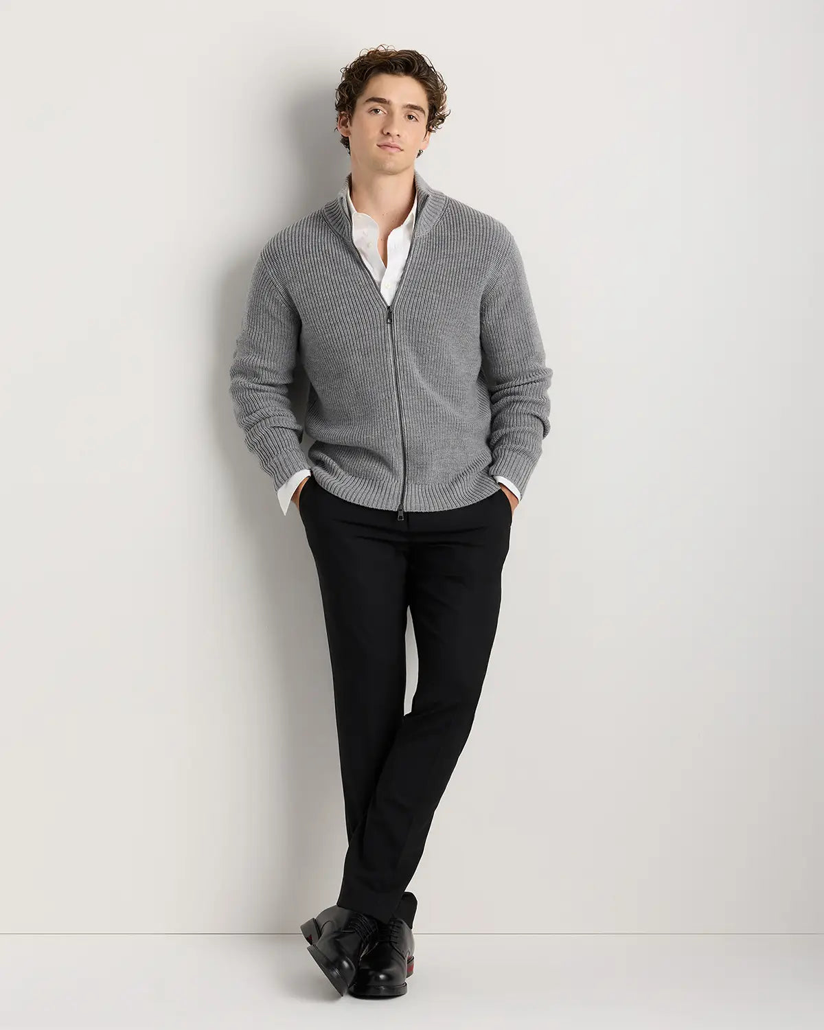 Australian Merino Wool Full Zip Sweater - US 0993
