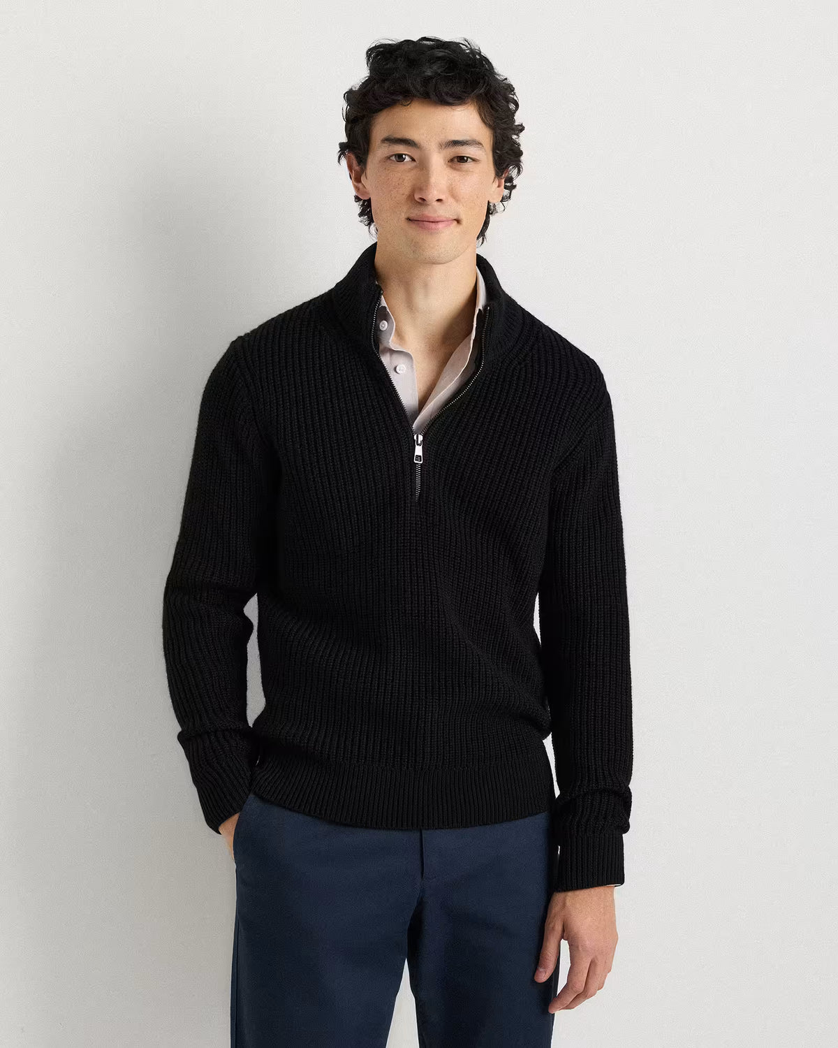 Australian Merino Wool Half Zip Sweater - US 0362