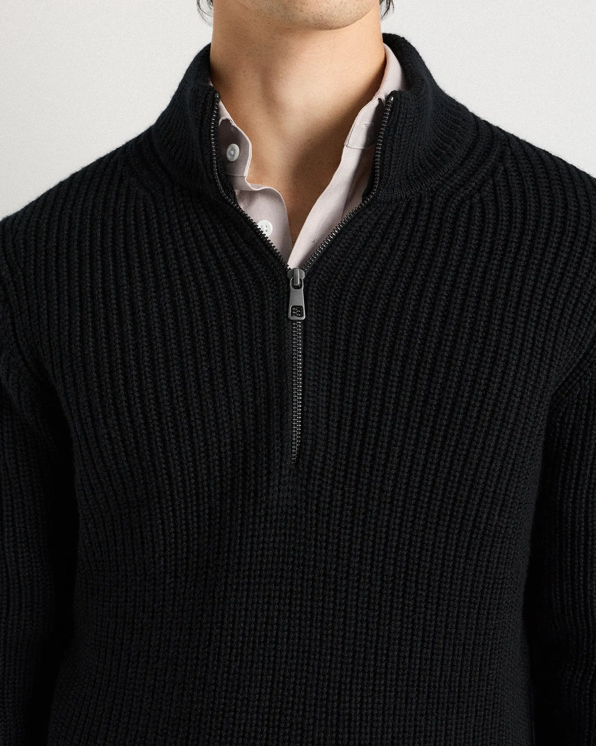 Australian Merino Wool Half Zip Sweater - US 0362