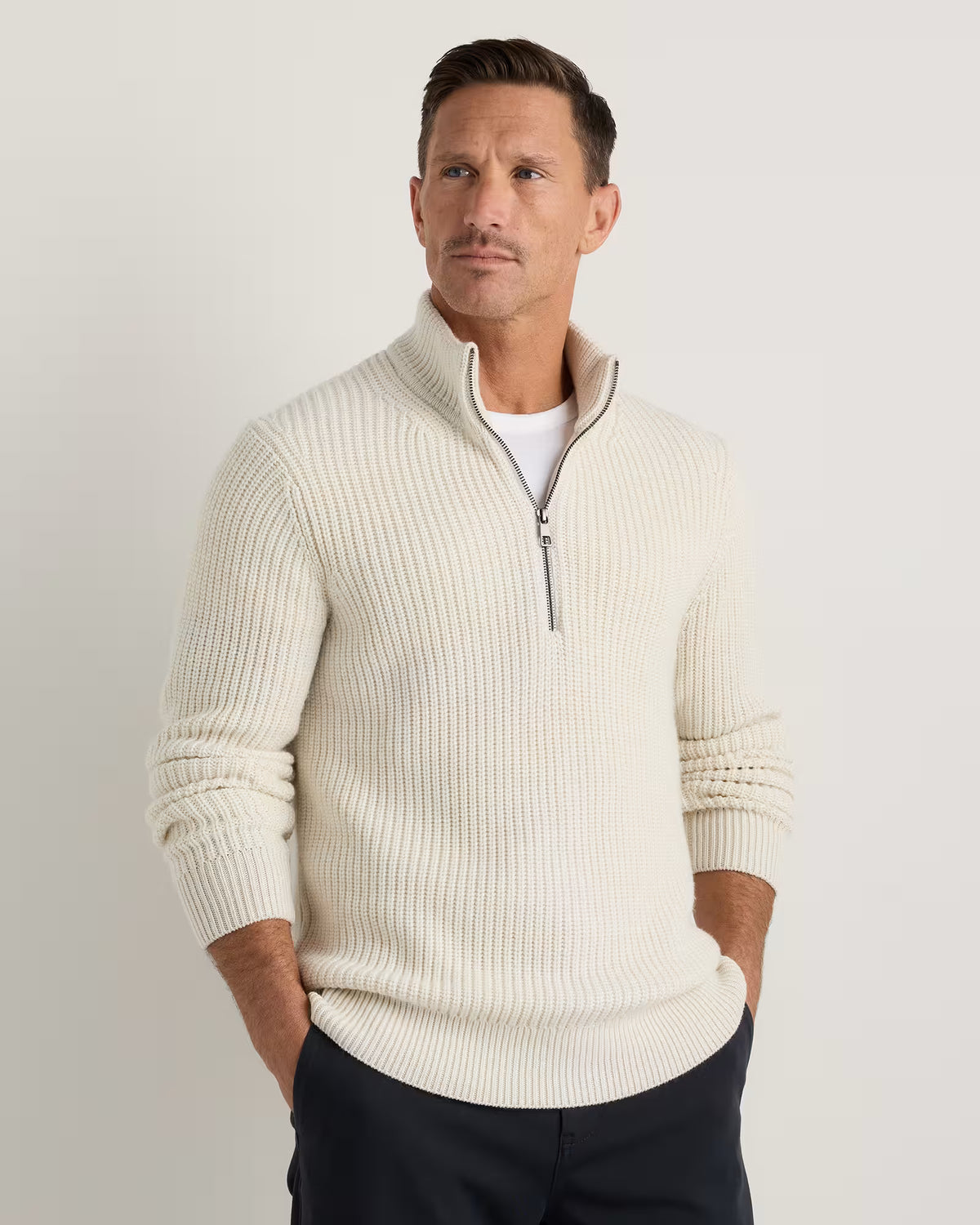 Australian Merino Wool Half Zip Sweater - US 6700