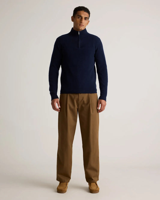 Mongolian Cashmere Quarter Zip Sweater - US 0688
