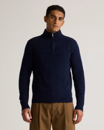 Mongolian Cashmere Quarter Zip Sweater - US 0688