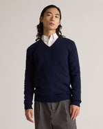 Mongolian Cashmere V-Neck Sweater - US 9660