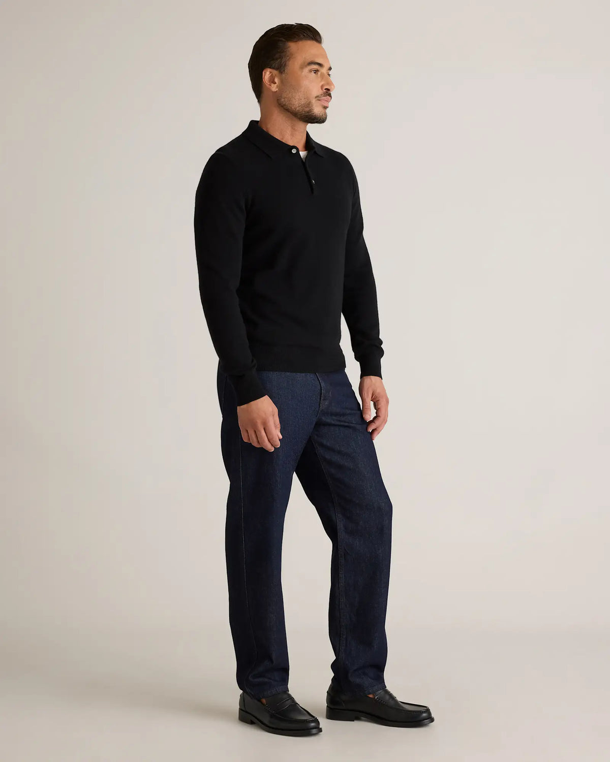Mongolian Cashmere Polo Sweater - US 5689