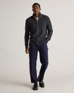 Mongolian Cashmere Fisherman Full Zip Sweater - US 6442