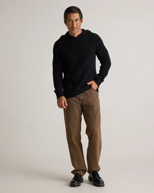 Mongolian Cashmere Fisherman Pullover Hoodie - US 6978
