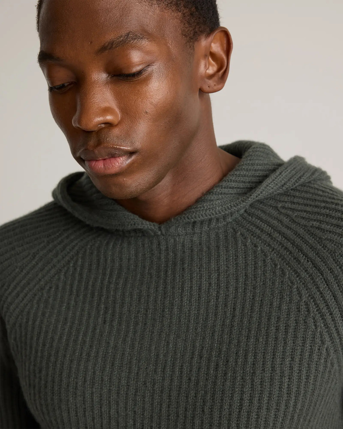Mongolian Cashmere Fisherman Pullover Hoodie - US 8314