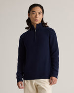 Mongolian Cashmere Fisherman Quarter Zip Sweater - US 4407