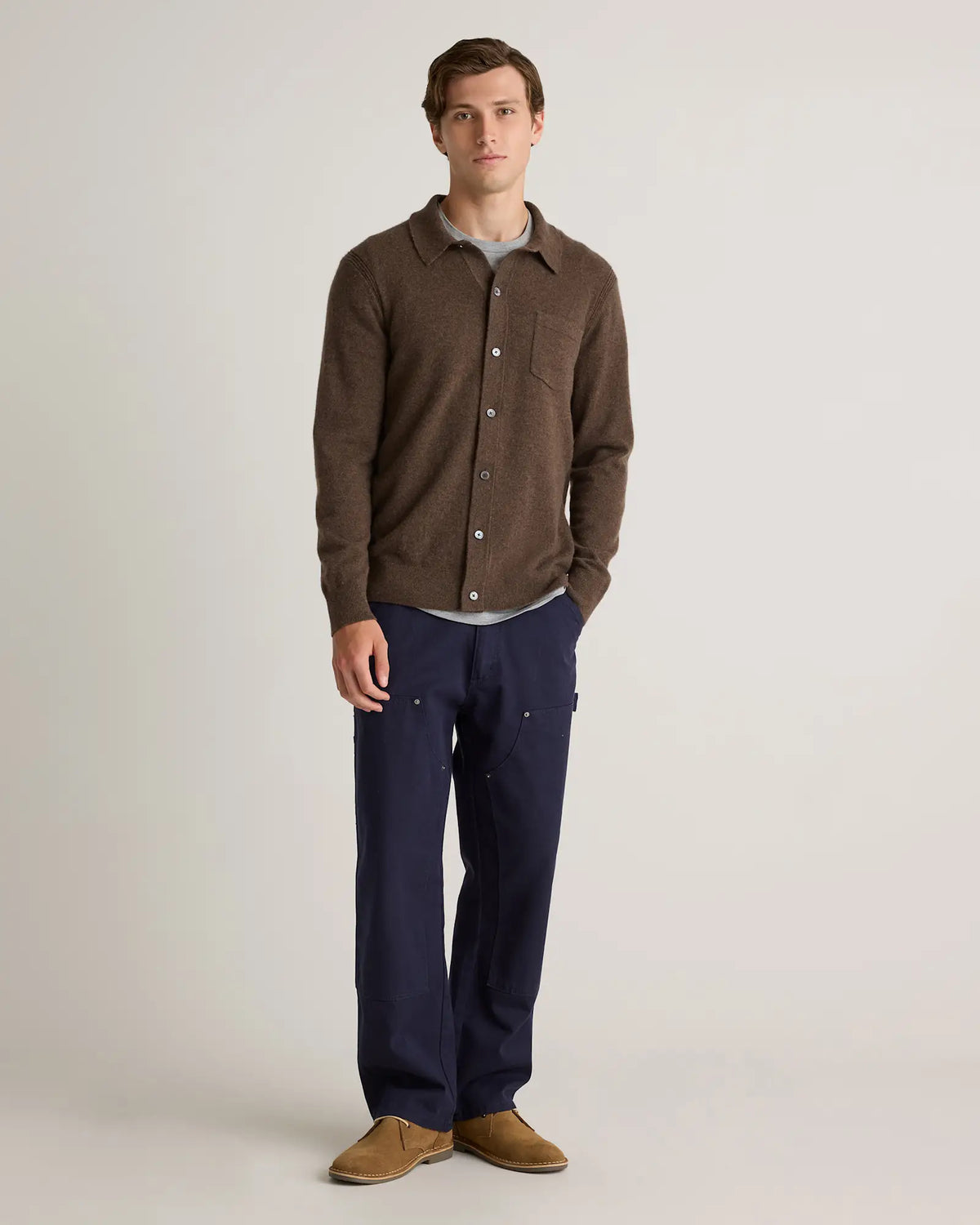 Mongolian Cashmere Button Down Sweater - US 9559