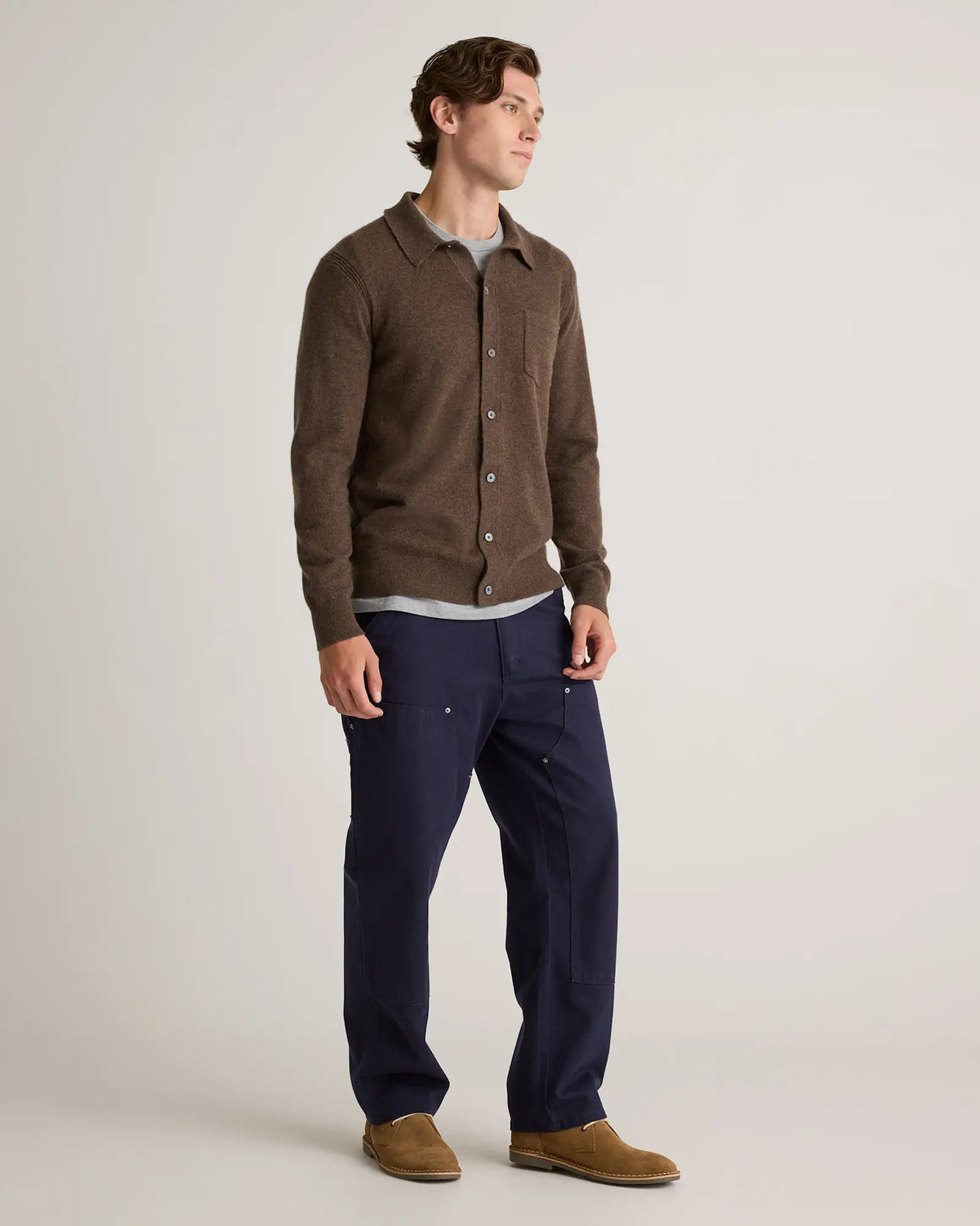 Mongolian Cashmere Button Down Sweater - US 9559