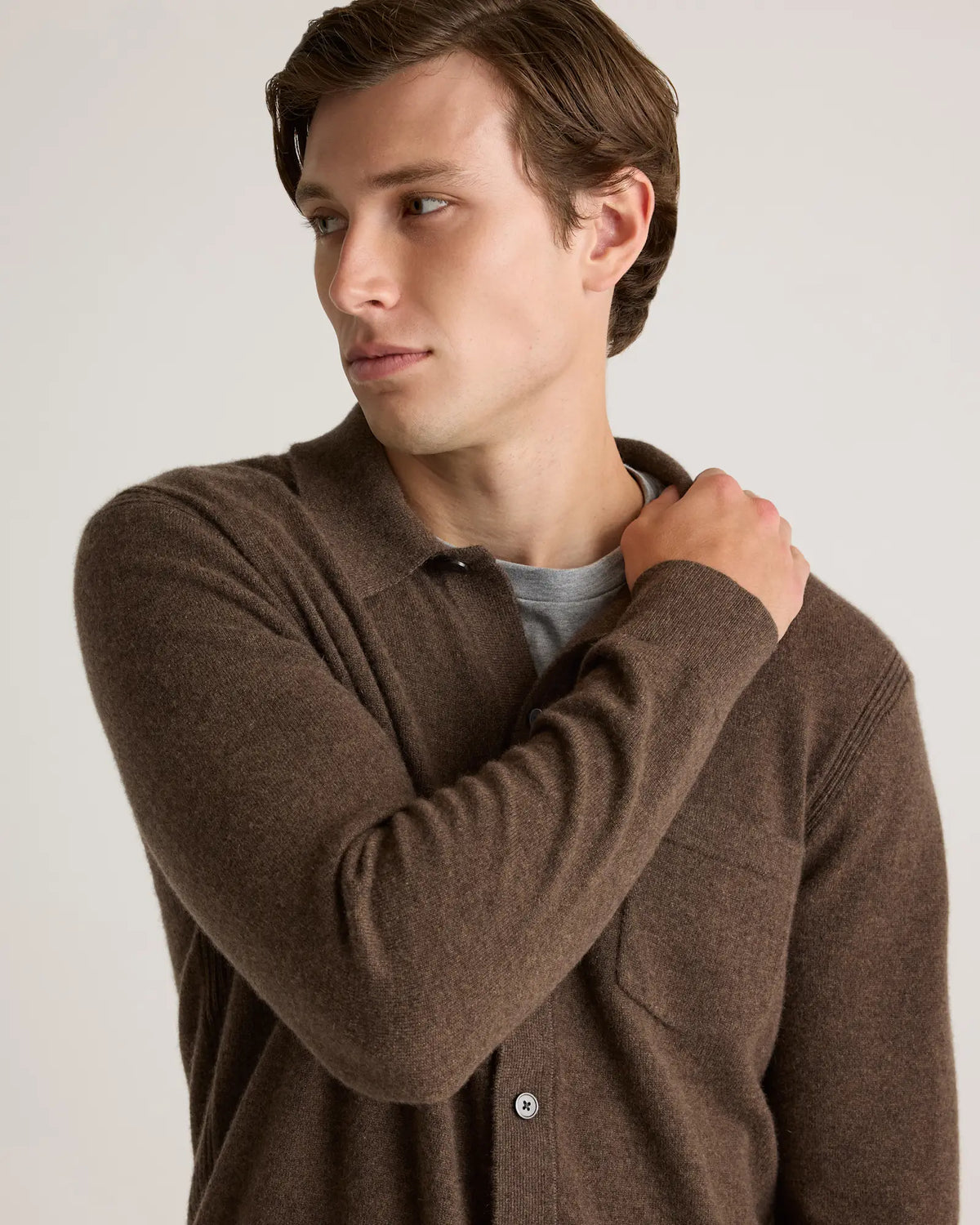 Mongolian Cashmere Button Down Sweater - US 9559