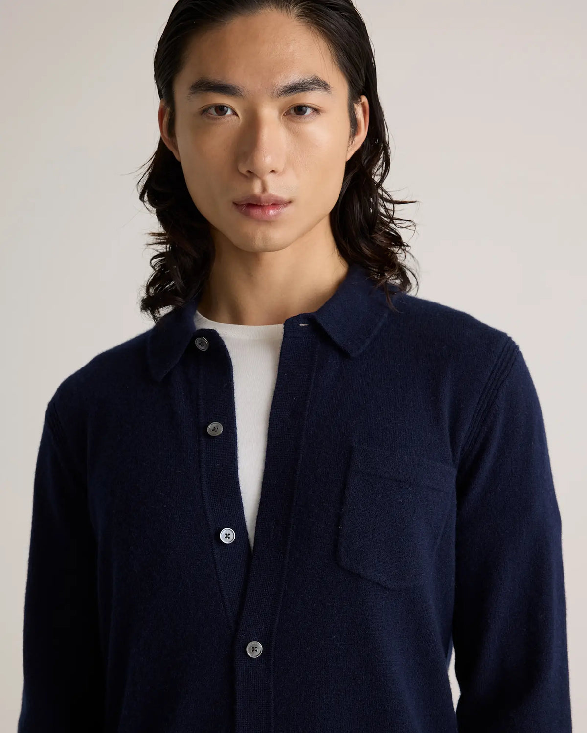Mongolian Cashmere Button Down Sweater - US 4757