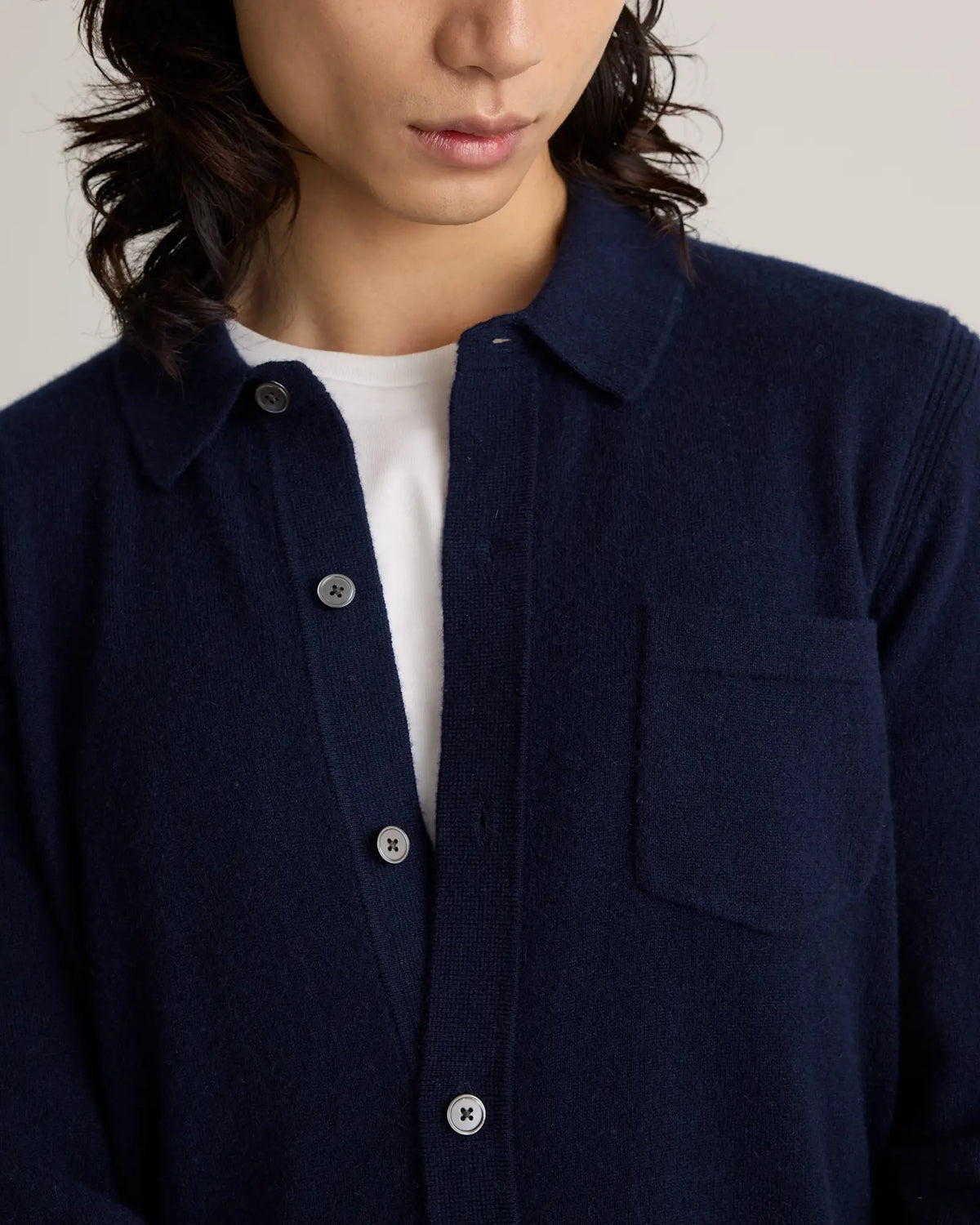 Mongolian Cashmere Button Down Sweater - US 4757