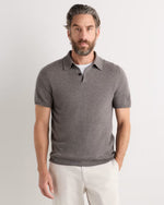 100% Mongolian Cashmere Short Sleeve Polo Sweater - US 6906