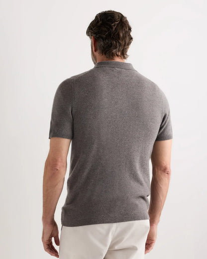 100% Mongolian Cashmere Short Sleeve Polo Sweater - US 6906