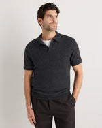 100% Mongolian Cashmere Short Sleeve Polo Sweater - US 4060