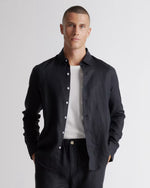 100% European Linen Relaxed Long Sleeve Shirt - US 3806