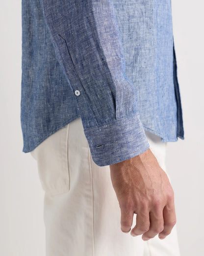 100% European Linen Relaxed Long Sleeve Shirt - US 0464