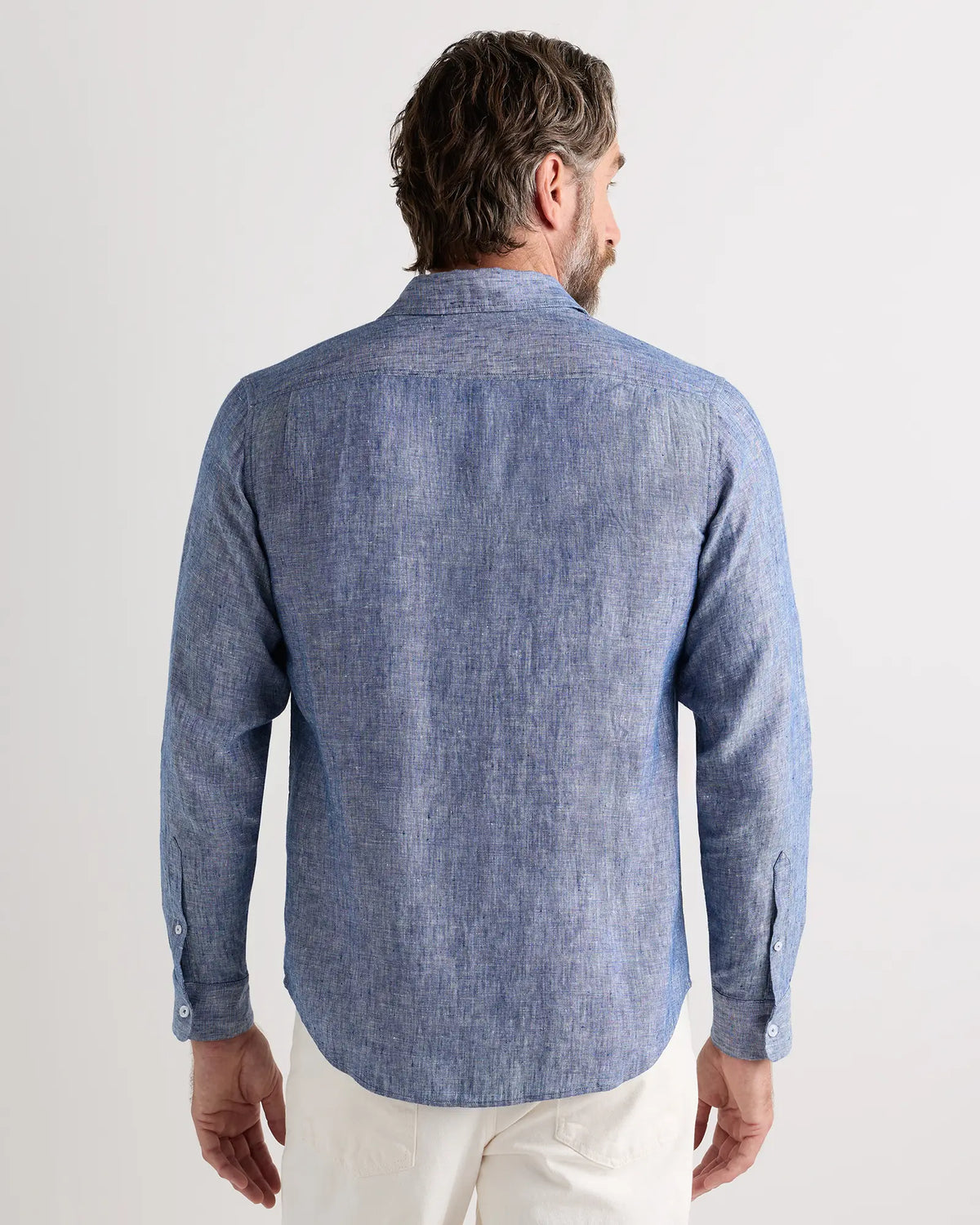 100% European Linen Relaxed Long Sleeve Shirt - US 0464