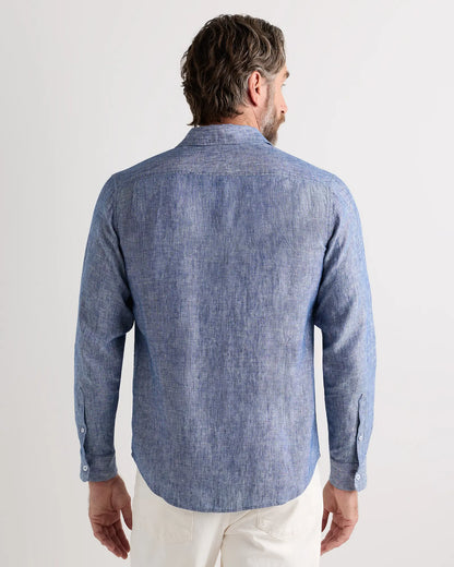 100% European Linen Relaxed Long Sleeve Shirt - US 0464