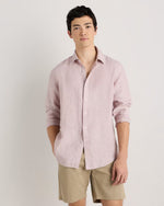 100% European Linen Relaxed Long Sleeve Shirt - US 7194