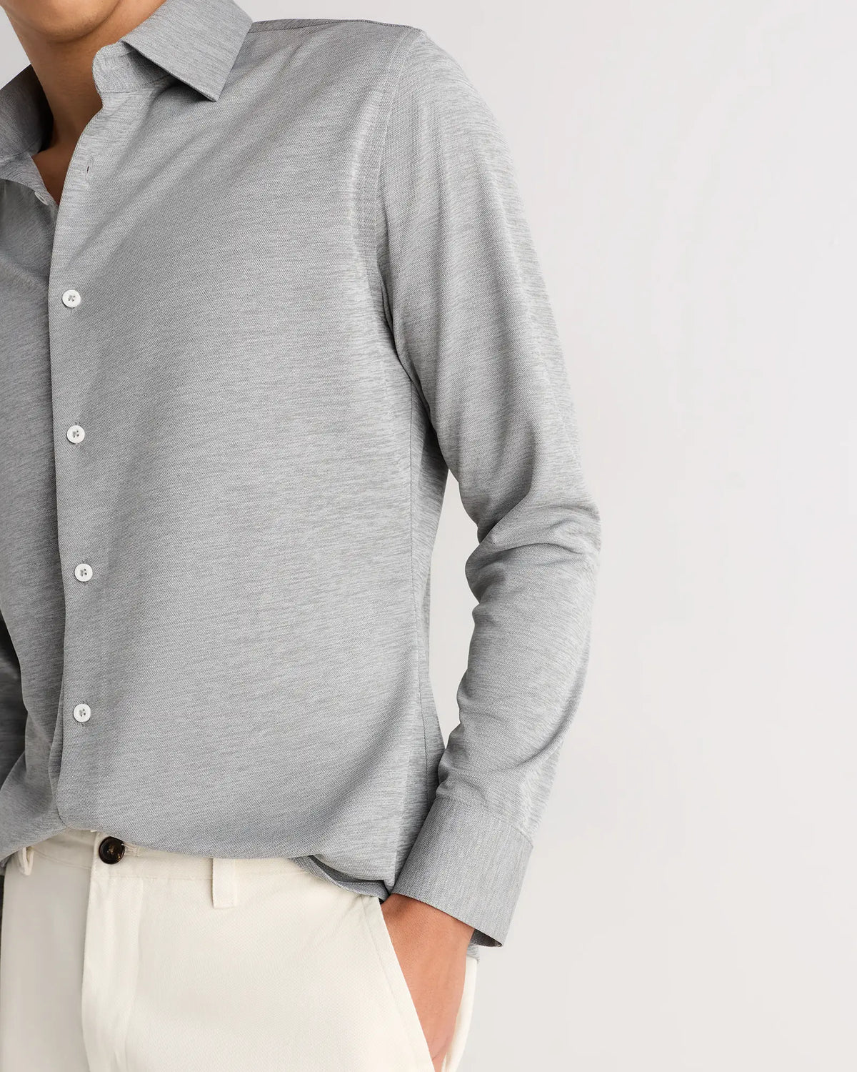 Commuter Stretch Pique Long Sleeve Button Down - US 2107