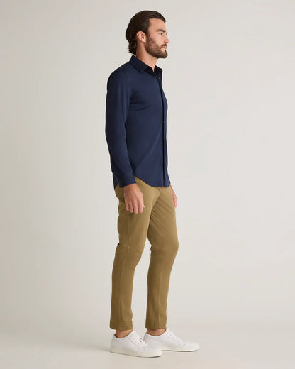 Commuter Stretch Pique Long Sleeve Button Down - US 3946