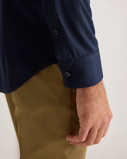 Commuter Stretch Pique Long Sleeve Button Down - US 3946