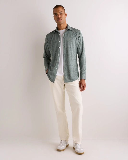 Commuter Stretch Pique Long Sleeve Button Down - US 8000