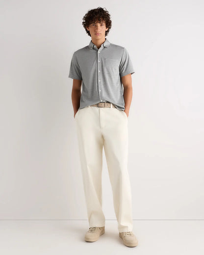 Commuter Stretch Pique Short Sleeve Button Down - US 3759