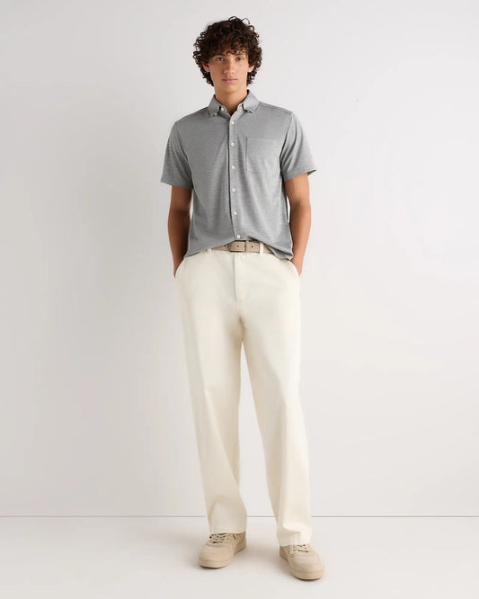 Commuter Stretch Pique Short Sleeve Button Down - US 3759